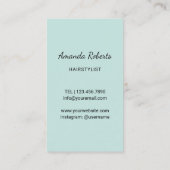 美容師ブラックシザーミント&金ゴールドマーブル 名刺 (裏面)