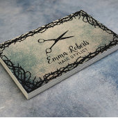 美容師ブラックシザーヴィンテージトーンフレーム 名刺