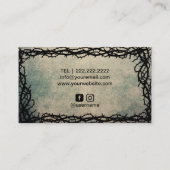 美容師ブラックシザーヴィンテージトーンフレーム 名刺 (裏面)