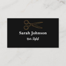 美容師ブラックミニマルタイポグラフィ