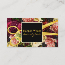 美容師ブラックリッチフローラサロン 名刺