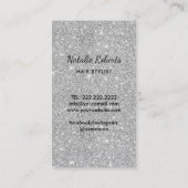 美容師ブラック&シルバースカル美しいサロン 名刺 (裏面)