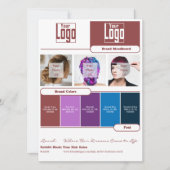 美容師ブランドMoodboardカード – ブランドアイデンティティ 招待状 (正面)