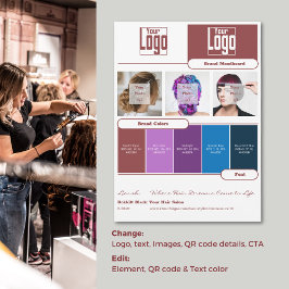 美容師ブランドMoodboardカード – ブランドアイデンティティ 招待状