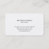 美容師プレーンきれいな赤い白いプロフェッショナル 名刺 (裏面)