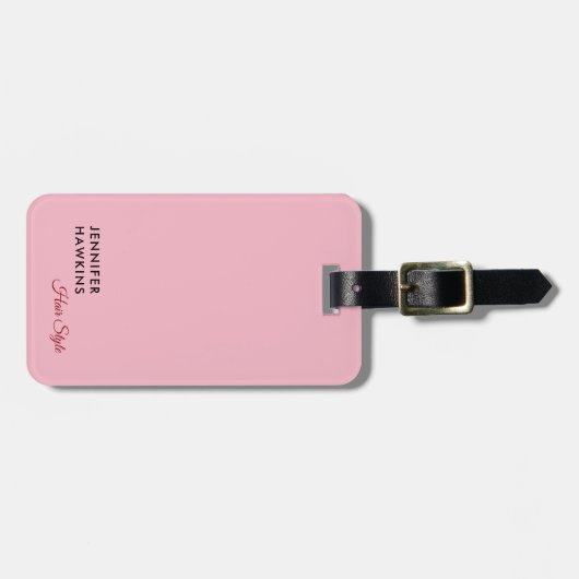 美容師プロフェッショナル淡フェミニン色 ラゲッジタグ (正面横)