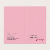 美容師プロフェッショナル淡フェミニン色 名刺 (外部フラット)
