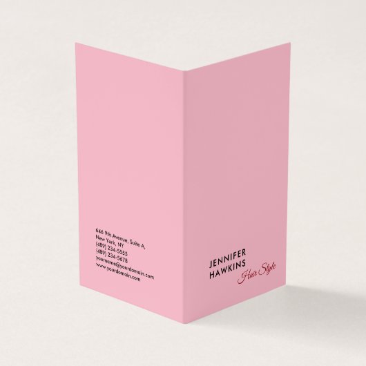 美容師プロフェッショナル淡フェミニン色 名刺 (外部)