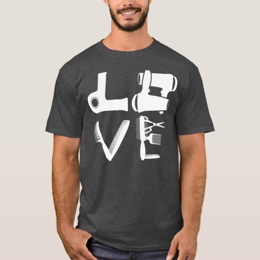 美容師ヘアカット理容師 Tシャツ (正面)