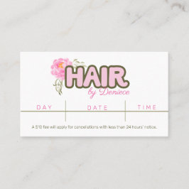 美容師ヘアサロンアポイントメント名刺 名刺