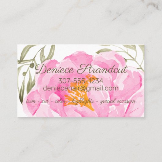 美容師ヘアサロンアポイントメント名刺 名刺 (裏面)