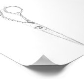 美容師ヘアサロンエレガントシザー ポスター (角)