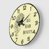 美容師ヘアサロンブティック ラージ壁時計 (傾斜)