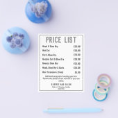 美容師ヘアサロンリーフレットプライスリストフライヤー チラシ (シングル)