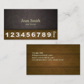 美容師ヘアサロンレザー&ウッドロイヤリティ ロイヤリティカード (正面/裏面)