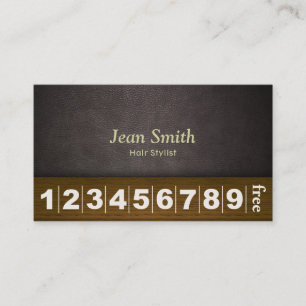 美容師ヘアサロンレザー&ウッドロイヤリティ ロイヤリティカード