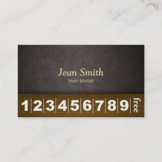 美容師ヘアサロンレザー&ウッドロイヤリティ ロイヤリティカード