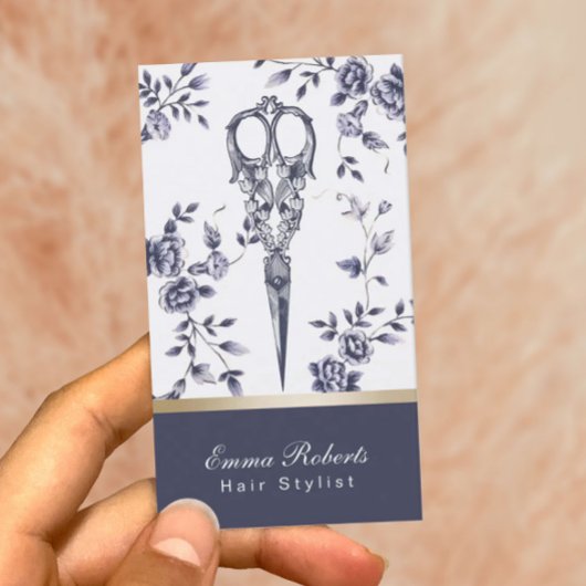 美容師ヘアサロンヴィンテージブルーフローラ 名刺