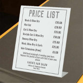 美容師ヘアサロン価格表 台座サイン