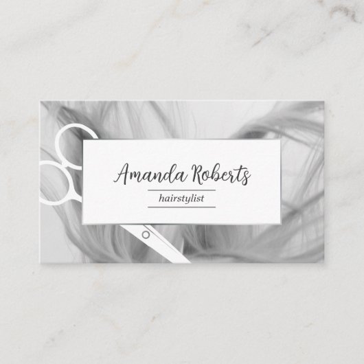 美容師ヘアサロン エレガント 名刺 (正面)
