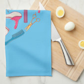 美容師ヘアスタイリストツールハート キッチンタオル (四つ折り)