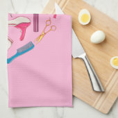美容師ヘアスタイリストツールハート キッチンタオル (四つ折り)