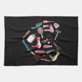 美容師ヘアスタイリストツールハート キッチンタオル (横)