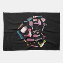 美容師ヘアスタイリストツールハート キッチンタオル