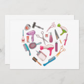 美容師ヘアスタイリストツールハート シーズンカード (正面/裏面)