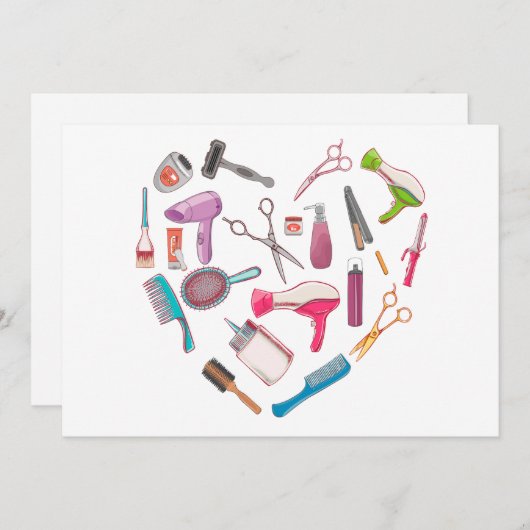 美容師ヘアスタイリストツールハート シーズンカード (正面/裏面)