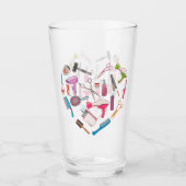 美容師ヘアスタイリストツールハート タンブラーグラス (正面)