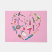 美容師ヘアスタイリストツールハート ドアマット (正面)