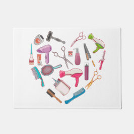 美容師ヘアスタイリストツールハート ドアマット
