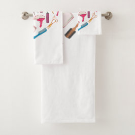 美容師ヘアスタイリストツールハート バスタオルセット