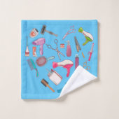 美容師ヘアスタイリストツールハート バスタオルセット (ウォッシュタオル)