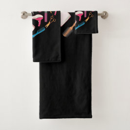 美容師ヘアスタイリストツールハート バスタオルセット