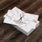 美容師ヘアスタイリストバラ金ゴールド大理石サロン 名刺