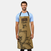 美容師ヘアスタイリスト美しいサロンエプロン エプロン (着用した状態)