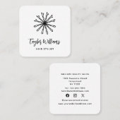 美容師ヘアスタイリスト美容師ボビーピン スクエア名刺 (正面/裏面)