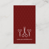 美容師ヘアスタイリスト – レトロヴィンテージ 名刺 (裏面)