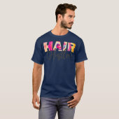 美容師ヘアドレッサーヘアハスラー絞り染め Tシャツ (正面フル)