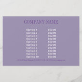 美容師ヘアメイクアーティストスパサロン チラシ (裏面)