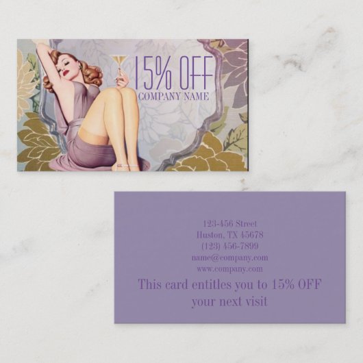 美容師ヘアメイクアーティストスパサロン 名刺 (正面/裏面)