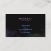 美容師ホログラフィックグリッターグロー美しいサロン 名刺 (裏面)