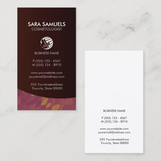 美容師ボーティシャン美しい 名刺 (正面/裏面)