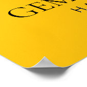 美容師ポスターカスタムデザイン(黒い黄色) ポスター (角)