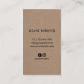 美容師マスター理容師ショップクラッ素朴ト 名刺 (裏面)