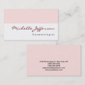 美容師ミスティバラホワイトビジネスカード 名刺 (正面/裏面)