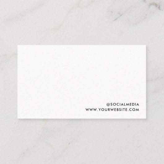 美容師ミニマルアポイントメントカード 名刺 (裏面)