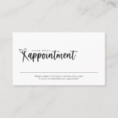 美容師ミニマルアポイントメントカード 名刺 (正面)